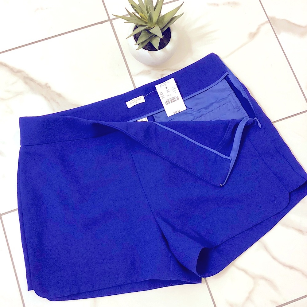 NWT J.Crew High Waisted Blue Shorts (Size 4)